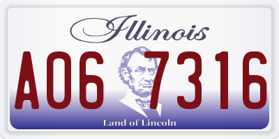 IL license plate A067316