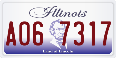 IL license plate A067317