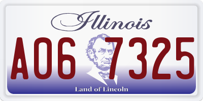 IL license plate A067325