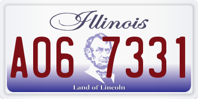 IL license plate A067331