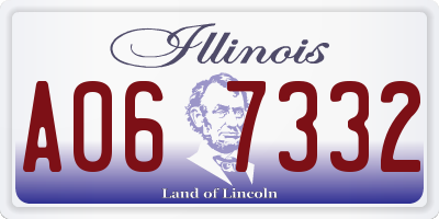 IL license plate A067332