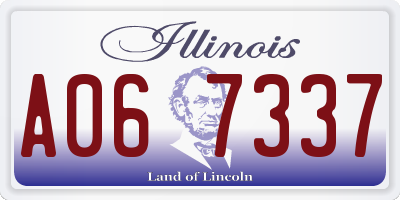 IL license plate A067337