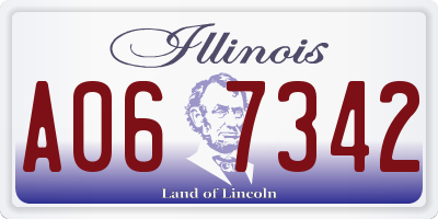 IL license plate A067342