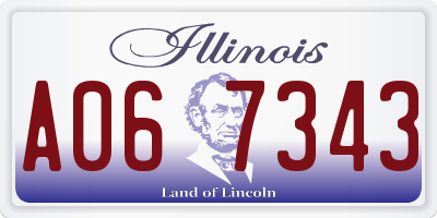 IL license plate A067343