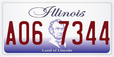 IL license plate A067344