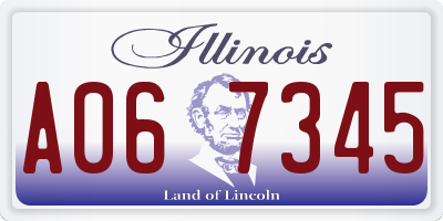 IL license plate A067345