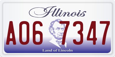IL license plate A067347