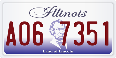 IL license plate A067351
