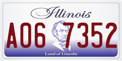 IL license plate A067352