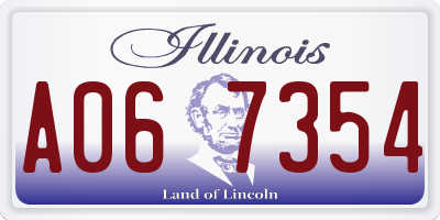 IL license plate A067354