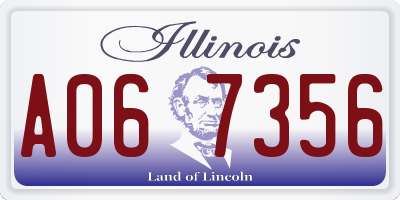 IL license plate A067356