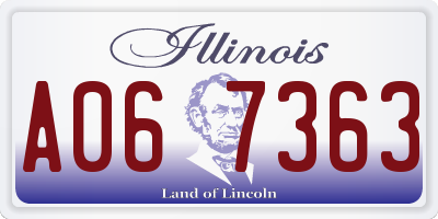 IL license plate A067363
