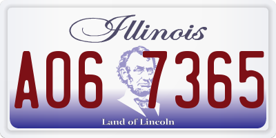 IL license plate A067365