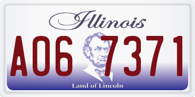 IL license plate A067371