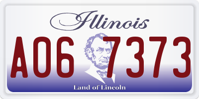 IL license plate A067373