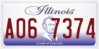 IL license plate A067374