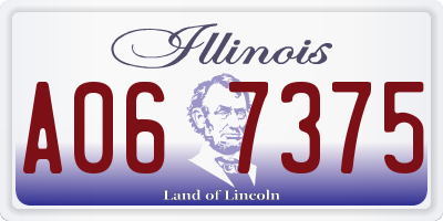 IL license plate A067375