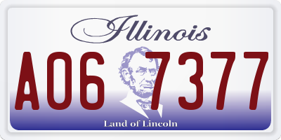 IL license plate A067377