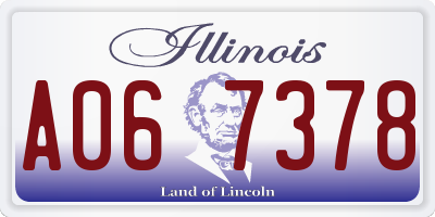 IL license plate A067378