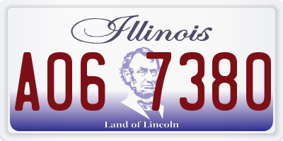 IL license plate A067380