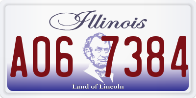 IL license plate A067384