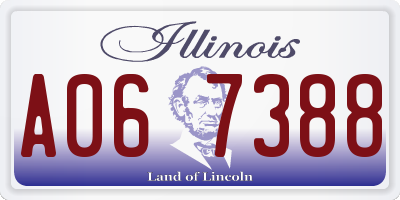 IL license plate A067388