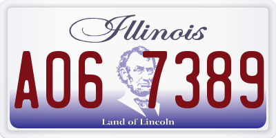 IL license plate A067389