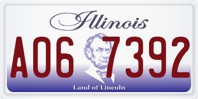 IL license plate A067392