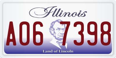 IL license plate A067398