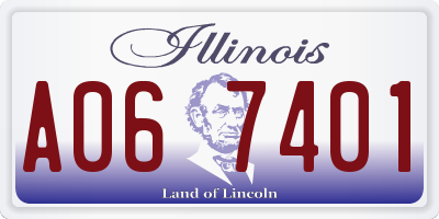 IL license plate A067401