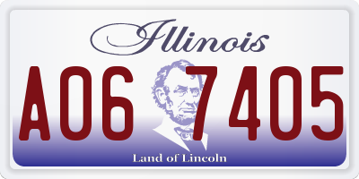 IL license plate A067405