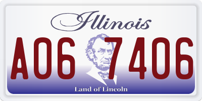 IL license plate A067406