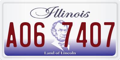 IL license plate A067407