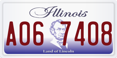 IL license plate A067408