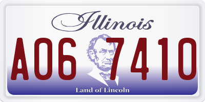 IL license plate A067410
