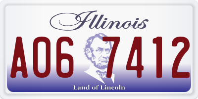 IL license plate A067412