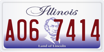 IL license plate A067414