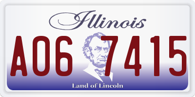 IL license plate A067415