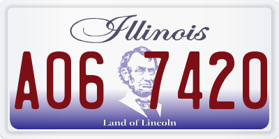 IL license plate A067420