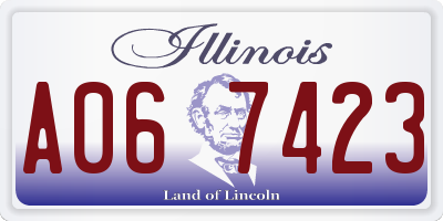 IL license plate A067423