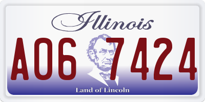 IL license plate A067424