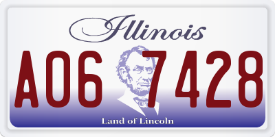 IL license plate A067428
