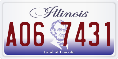 IL license plate A067431