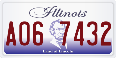 IL license plate A067432