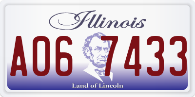 IL license plate A067433