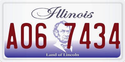 IL license plate A067434