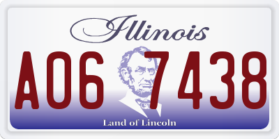 IL license plate A067438