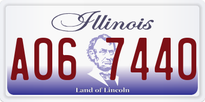 IL license plate A067440