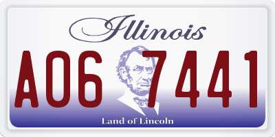 IL license plate A067441