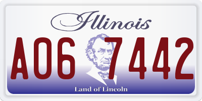 IL license plate A067442